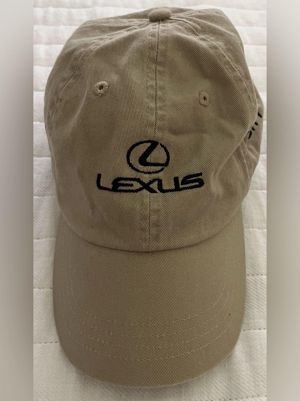 Men's Khaki Baseball Cap with Embroidered Lexus Logo